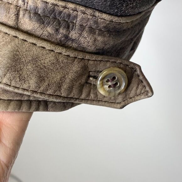 Vintage Banana Republic Leather Vest Hunting Bomber Travel Streetwear Grunge Lg - Picture 7 of 15